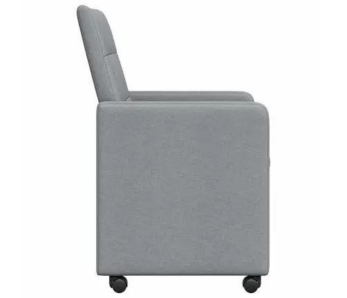 Ēdamkrēsli 2 Pcs Gaiši Pelēka 58 X 65 X 94 Cm Audums Vidaxl