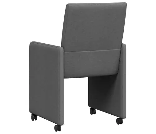 Ēdamkrēsli 2 Pcs Tumši Pelēka 58 X 65 X 94 Cm Audums Vidaxl