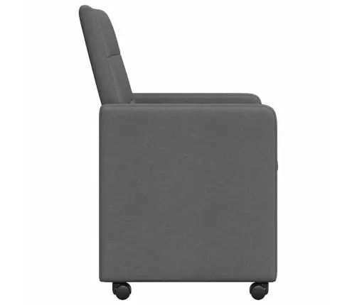 Ēdamkrēsli 2 Pcs Tumši Pelēka 58 X 65 X 94 Cm Audums Vidaxl