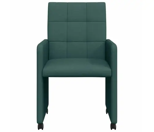 Ratastega Söögi-Toolid 2 Pcs Tumeroheline 58 X 65 X 94 Cm