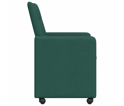 Ratastega Söögi-Toolid 2 Pcs Tumeroheline 58 X 65 X 94 Cm