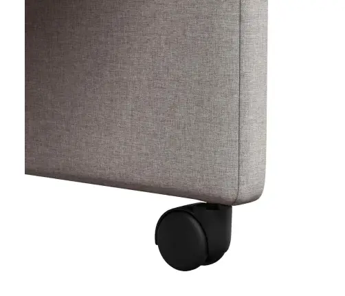 Ēdamkrēsli Ar Riteņiem 2 Pcs Pelēkbrūna 58 X 65 X 94 Cm Audums Vidaxl