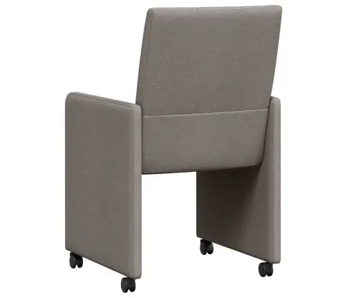 Ēdamkrēsli Ar Riteņiem 2 Pcs Pelēkbrūna 58 X 65 X 94 Cm Audums Vidaxl
