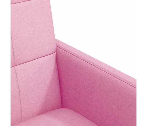 Ratastega Söögi-Toolid 2 Pcs Roosa 58 X 65 X 94 Cm Kangas