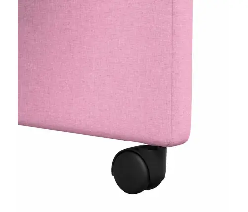 Ratastega Söögi-Toolid 2 Pcs Roosa 58 X 65 X 94 Cm Kangas