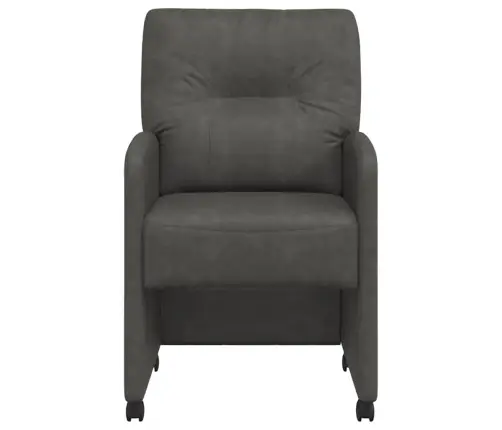 Ēdamkrēsli Ar Riteņiem 2 Pcs Melna 57 X 67 X 95 Cm Mākslīgā Āda Vidaxl