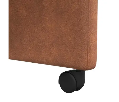 Ratastega Söögi-Toolid 2 Pcs Pruun 57 X 67 X 95 Cm Kunstnahk