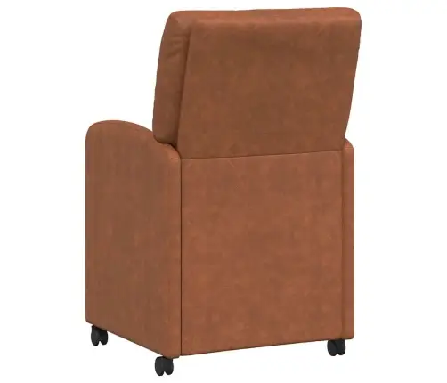 Ratastega Söögi-Toolid 2 Pcs Pruun 57 X 67 X 95 Cm Kunstnahk