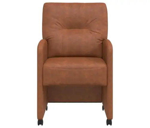 Ratastega Söögi-Toolid 2 Pcs Pruun 57 X 67 X 95 Cm Kunstnahk