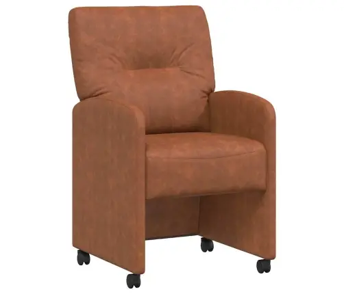 Ratastega Söögi-Toolid 2 Pcs Pruun 57 X 67 X 95 Cm Kunstnahk