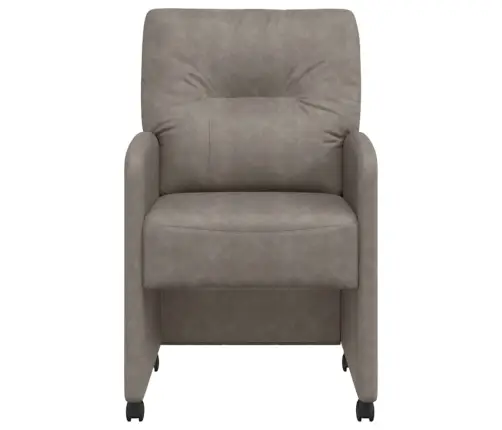 Ēdamkrēsli Ar Riteni 2 Pcs Pelēka 57 X 67 X 95 Cm Mākslīgā Āda Vidaxl Ēdamkrēsli Ar Riteni 2 Pcs Pelēka 57 X 67 X 95 Cm Mākslīgā Āda Vidaxl