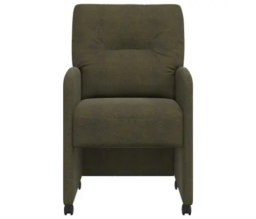 Valgomojo Kėdės Su Ratais 2 Pcs Armijos Žalia 57 X 67 X 95 Cm