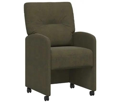 Valgomojo Kėdės Su Ratais 2 Pcs Armijos Žalia 57 X 67 X 95 Cm