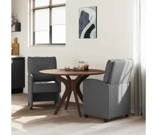 Ēdamkrēsli 2 Pcs Tumši Pelēka 57 X 67 X 95 Cm Audums Vidaxl