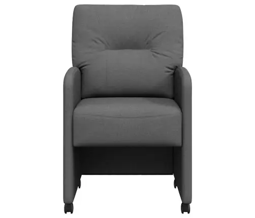 Ēdamkrēsli 2 Pcs Tumši Pelēka 57 X 67 X 95 Cm Audums Vidaxl