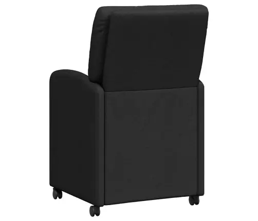 Ratastega Söögi-Toolid 2 Pcs Must 57 X 67 X 95 Cm Kangas