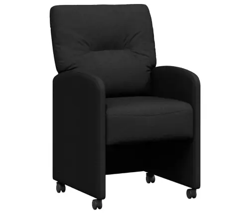 Ratastega Söögi-Toolid 2 Pcs Must 57 X 67 X 95 Cm Kangas