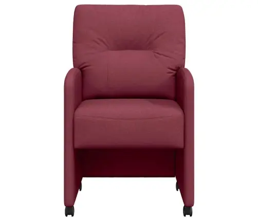 Ēdamkrēsli Ar Riteņiem 2 Pcs Vīnsarkans 57 X 67 X 95 Cm Audums Vidaxl