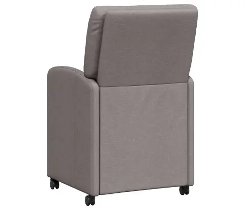 Valgomojo Kėdės Su Ratukais 2 Pcs Taupe 57 X 67 X 95 Cm Audinys