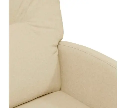 Valgomojo Kėdės Su Ratais 2 Pcs Kreminė 57 X 67 X 95 Cm Audinys