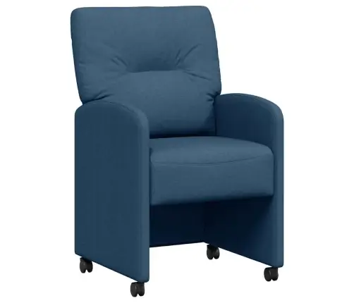 Söögitoa Toolid Ratastega 2 Pcs Sinine 57 X 67 X 95 Cm Kangas