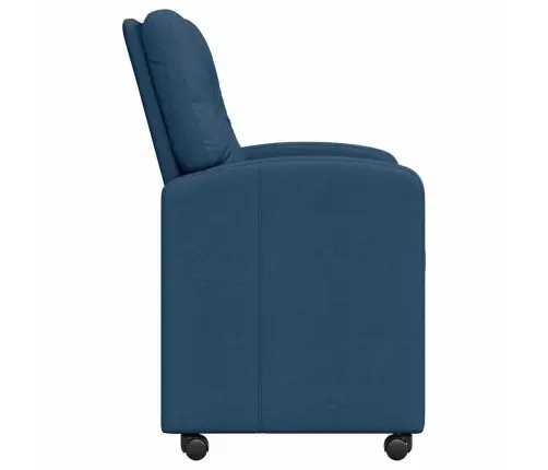 Söögitoa Toolid Ratastega 2 Pcs Sinine 57 X 67 X 95 Cm Kangas