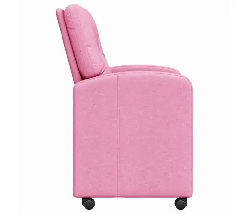 Ēdamkrēsli Ar Riteņiem 2 Pcs Rozā 57 X 67 X 95 Cm Audums Vidaxl