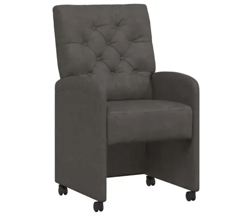 Ēdamkrēsli Ar Riteņiem 2 Pcs Melna 58 X 67 X 97 Cm Mākslīgā Āda Vidaxl