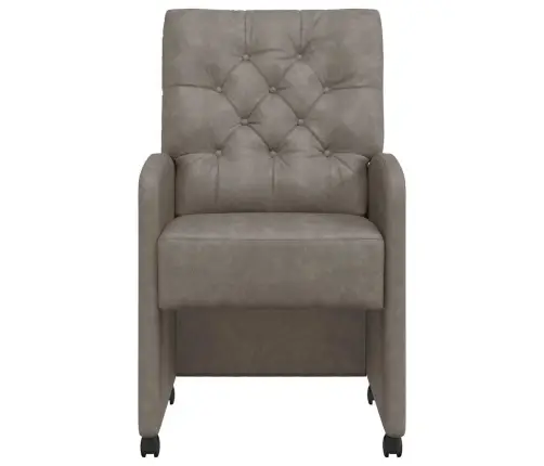 Ēdamkrēsli 2 Pcs Pelēka 58 X 67 X 97 Cm Mākslīgā Āda Vidaxl