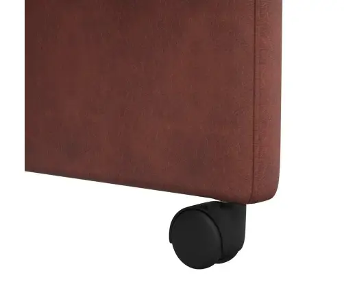 Ratastega Söögi-Toolid 2 Pcs Kläbiv Pruun 58 X 67 X 97 Cm