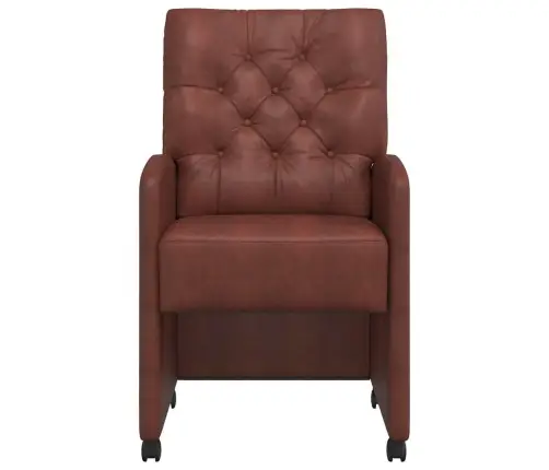 Ratastega Söögi-Toolid 2 Pcs Kläbiv Pruun 58 X 67 X 97 Cm