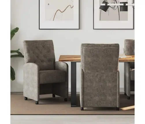 Ratastega Söögi-Toolid Ratastega 2 Pcs Tumehall 58 X 67 X 97 Cm