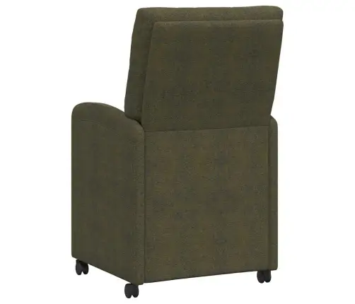 Ratastega Söögi-Toolid 2 Pcs Armee Roheline 58 X 67 X 97 Cm