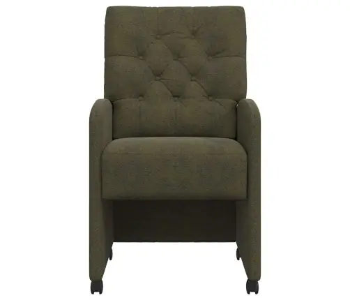 Ratastega Söögi-Toolid 2 Pcs Armee Roheline 58 X 67 X 97 Cm