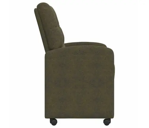 Ratastega Söögi-Toolid 2 Pcs Armee Roheline 58 X 67 X 97 Cm