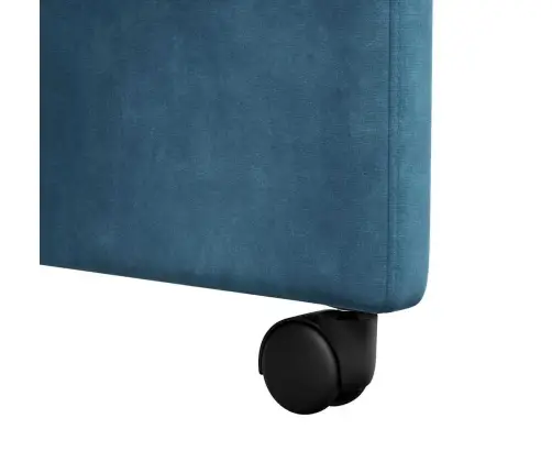 Ēdamkrēsli Ar Riteņiem 2 Pcs Zila 58 X 67 X 97 Cm Samts Vidaxl