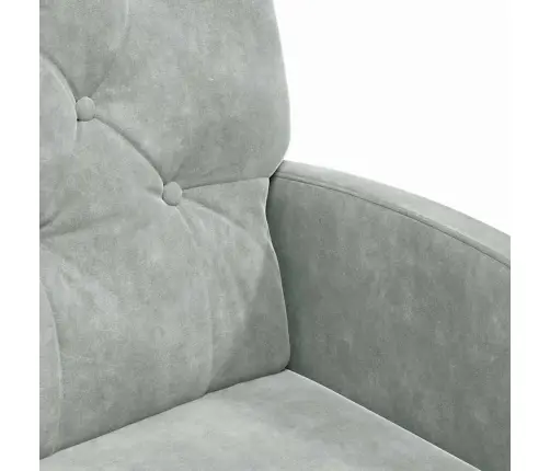 Ēdamkrēsli Ar Riteņiem 2 Pcs Gaiši Pelēka 58 X 67 X 97 Cm Samts Vidaxl