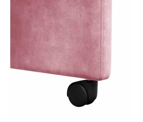 Ēdamkrēsli Ar Riteņiem 2 Pcs Rozā 58 X 67 X 97 Cm Samts Vidaxl