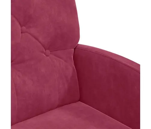 Ratastega Söögi-Toolid 2 Pcs Veinipunane 58 X 67 X 97 Cm Samet