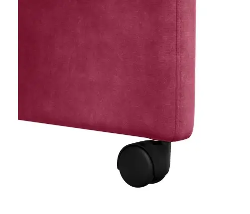 Ratastega Söögi-Toolid 2 Pcs Veinipunane 58 X 67 X 97 Cm Samet