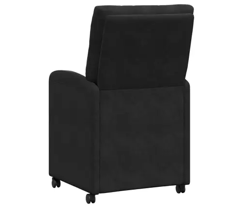 Ēdamkrēsli Ar Riteņiem 2 Pcs Melna 58 X 67 X 97 Cm Samts Vidaxl