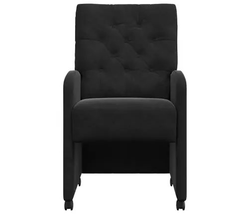 Ēdamkrēsli Ar Riteņiem 2 Pcs Melna 58 X 67 X 97 Cm Samts Vidaxl