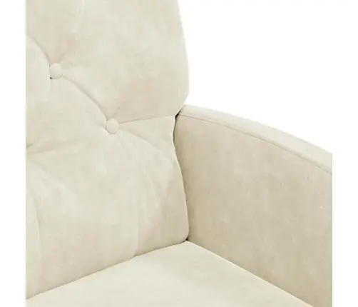 Ēdamkrēsli Ar Riteņiem 2 Pcs Krēmkrāsa 58 X 67 X 97 Cm Samts Vidaxl