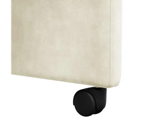 Ēdamkrēsli Ar Riteņiem 2 Pcs Krēmkrāsa 58 X 67 X 97 Cm Samts Vidaxl