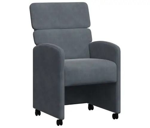 Valgomojo Kėdės 2 Pcs Tamsiai Pilka 58 X 65 X 98 Cm Aksomas