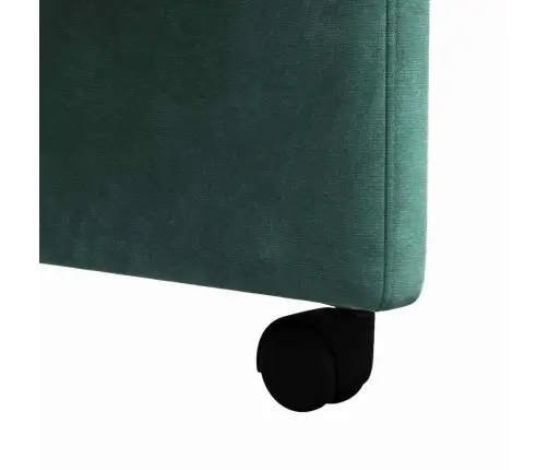 Ēdamkrēsli Ar Riteņiem 2 Pcs Tumši Zaļa 58 X 65 X 98 Cm Samts Vidaxl