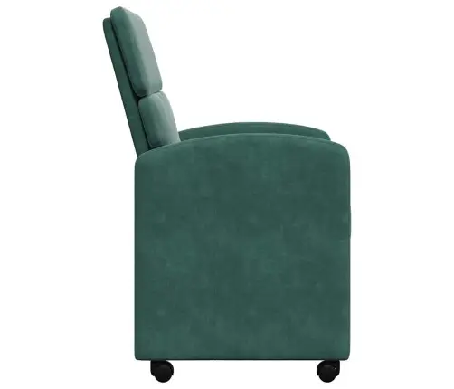 Ēdamkrēsli Ar Riteņiem 2 Pcs Tumši Zaļa 58 X 65 X 98 Cm Samts Vidaxl