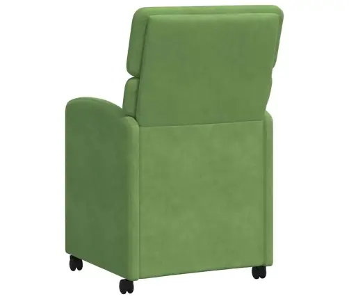 Ēdamkrēsli Ar Riteņiem 2 Pcs Gaiši Zaļa 58 X 65 X 98 Cm Samts Vidaxl