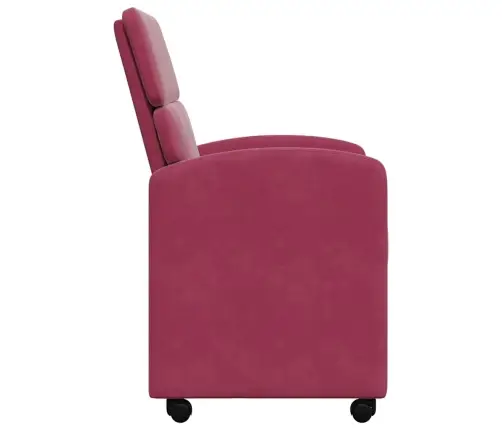 Ēdamkrēsli Ar Riteņiem 2 Pcs Vīnsarkans 58 X 65 X 98 Cm Samts Vidaxl