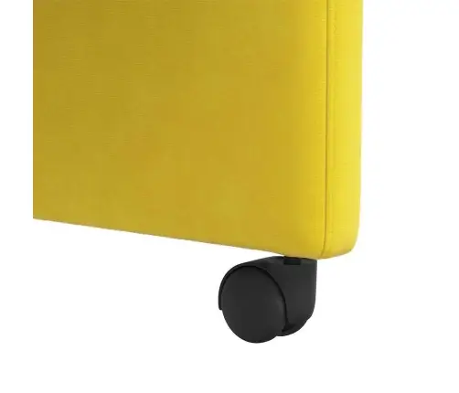 Ēdamkrēsli Ar Riteņiem 2 Pcs Dzeltena 58 X 65 X 98 Cm Samts Vidaxl